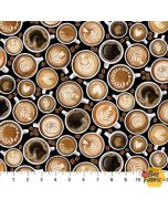Cafe Culture: Lookin' Down Coffee -- Northcott 24487-99 -- 1 yard 32" + FQ remaining