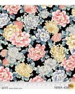 NIWA: Large Floral (Metallic) -- P&B Textiles 4385k