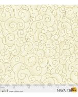 NIWA: Scroll Cream/Gold (Metallic) -- P&B Textiles 4389e