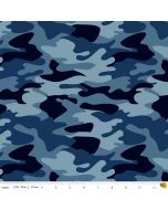 Nobody Fights Alone: Camouflage Blue -- Riley Blake c10420-blue 