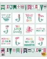 Ahoy Mermaids: Mermaid Panel (1 yard) -- Riley Blake Designs p10348 panel