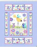 Bird's Buddies: Quilt Panel Lilac (1 yard) -- Susybee 20380-620 