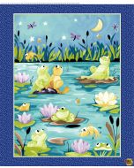 Paul's Pond: Paul Frog Panel (1 yard) -- Susy Bee Fabrics sb20405-780