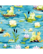 Paul's Pond: Allover Frogs -- Susy Bee Fabrics sb20408-950 