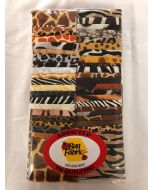 Animal  Skins: 2.5" Strips Jelly Roll (42 no repeats) -- Exclusively Bug Fabric BF-skin2.5