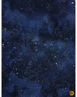 I Love You to the Moon and Back: Twinkling Night Sky -- Timeless Treasures star-c8349 navy - 21" + FQ remaining