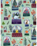 Fantastical Holiday: Rebel Without A Claus: Snow Globes -- Dear Stella Designs stella-dmb1848 multi - 2 yards 12" remaining