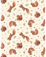 Little Fawn & Friends: Squirrels -- Dear Stella Designs Stella-dns1907 cream