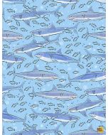 Ocean Blue: Sharks -- Timeless Treasures Fabrics Thomas-cd1297 blue