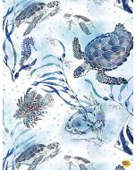 Ocean Blue: Turtles -- Timeless Treasures Fabrics Thomas-cd1298 blue