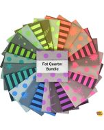 Neon True Colors: Full Collection Fat Quarters (24 FQ's)  -- Free Spirit Fabrics - neontrueFQ 