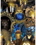 Mystical Meow: Mystical Spooky Black Cats -- Timeless Treasures cat-cd8644 multi