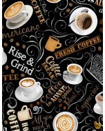 Back to the Grind: Tossed Coffee and Words -- Timeless Treasures coffee-c8955 black