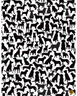 Dapper Dog: Black Shadow Dogs -- Timeless Treasures Fabric dog-c8921 white