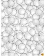 Tee Time Par for the Course: Packed Golf Balls Sports - Timeless Treasures gail-c8048 white