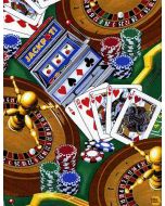 Show Me The Money: Casino Green -- Timeless  Treasures michael-c1450 green