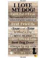 I Love My Dog: Dog Panel (2/3 yard) -- Timeless Treasures Panel-c8552 Natural 