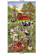 Blake's Farm / Farm Life: Animals on the Farm Panel (2/3 yard) -- Timeless Treasures paneldg-c8335 multi