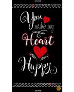 You Make My Heart Happy: You Make My Heart Happy Panel (2/3 yard) -- Timeless Treasures panelgc-c7740 black 