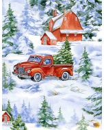 Homestead: Trucks in the Winter Homestead -- Timeless Treasures Fabrics winter-c8665 multi