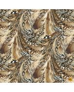 Wild at Heart: Feather Swirl -- Timeless Treasures Fabrics wild-cd1635 beige