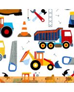 Work Zone: Caution Trucks -- Windham Fabrics 52265-1