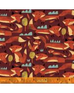 Woodland: Little Foxes Chestnut -- Windham Fabrics 52284d-6 