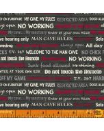 Man Cave: Rules Black Words -- Windham Fabrics 52414-5