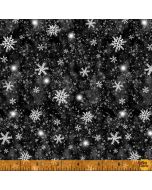 Snow Day: Snowstorm Night Snowflakes -- Windham Fabrics 52598d-4