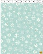 Enchanted Woodland: Snowflakes Turquoise -- Clothworks y3264-101
