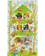 Jungle Drums: Treehouse Panel (2/3 yard) -- Clothworks Textiles y3734-87