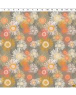 Cluck Cluck Bloom: Crazy Daisies Taupe -- Clothworks y3791-62 