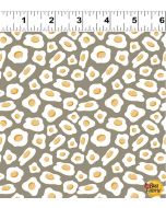 Cluck Cluck Bloom: Eggs Taupe-- Clothworks y3793-62