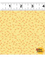 Cluck Cluck Bloom: Chicken Tracks Yellow -- Clothworks y3796-9 
