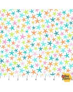 Enchanted Seas: Starfish White -- Northcott/Patrick Lose Fabrics 10056-10