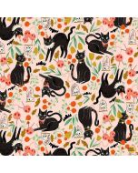 Boo! Creepy Cats -- Dear Stella Fabrics stella-dfg2459 creampuff