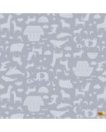 Noah's Ark: I Noah Guy Misty -- Dear Stella Fabrics stella-dlt3553 misty