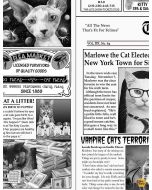 Quirky Cats: Cat Newspaper - Timeless Treasures Fabrics cat-cd6705 newsprint