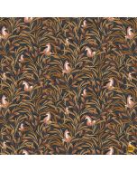 Into The Woods: Fox Hiding Bushes -- Timeless Treasures Fabrics nature-cd2261 charcoal