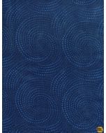 Extra Wide Backing: Dotted Spirals Blue (108" wide back) -- Timeless Treasures Fabric xink-c8737 blue