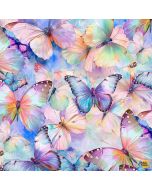 Flutter: Packed Butterflies - Timeless Treasures Fabrics bug-cd3777 multi - 2 yards 35" remaining