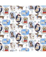 Dogs Rule: Friends Fur-Ever: Dogs Portraits -- Timeless Treasures dog-cd2410 white