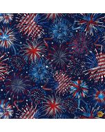 Stars & Stripes: USA Flag Fireworks - Timeless Treasures Fabrics gail-cd2222 USA