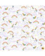 Castle in the Clouds: Rainbow Unicorns - Timeless Treasures Fabrics kidz-cd3471 multi