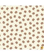 Honey Bear: Tossed Bear Heads - Timeless Treasures Fabric kidz-cd3489 cream