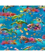 Underwater Paradise: Sea Life - Timeless Treasures Fabric michael-cd4284 sea - presale June