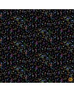Painted Guitar: Tiny Music Notes - Timeless Treasures Fabric music-cd3676 black