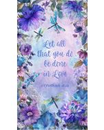 Dragonfly Mist: In Love Panel (2/3 yard) - Timeless Treasures Fabric panel-cd3889 multi