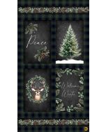 Welcome Winter: Winter Panel (2/3 yard) - Timeless Treasures Fabrics Panelk-cd4260 hunter - presale July