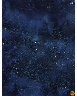 Owl Always Love You: Twinkling Night Sky - Timeless Treasures Fabric star-c8349 navy